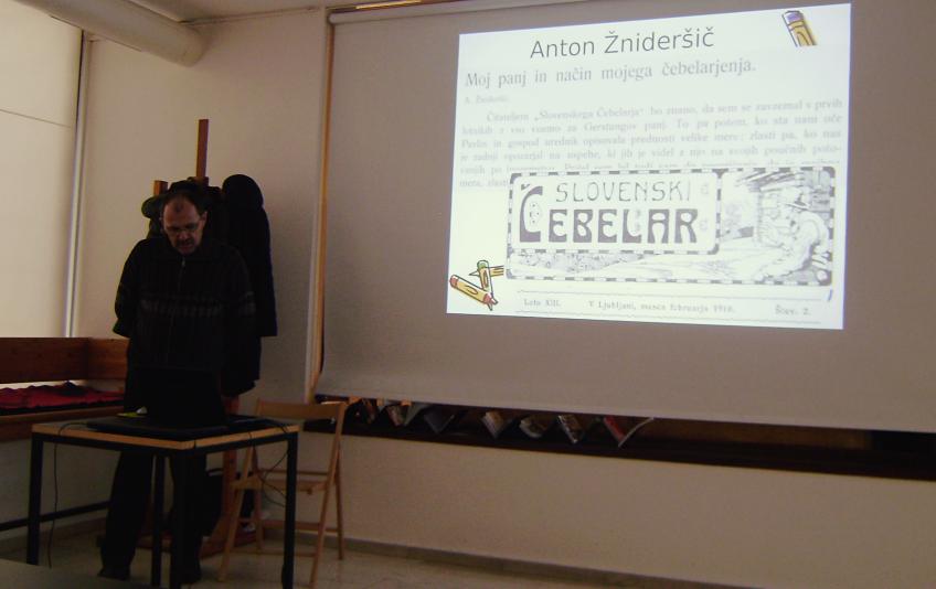 Prof. Janko Božič na posvetu o urbanem čebelarstvu