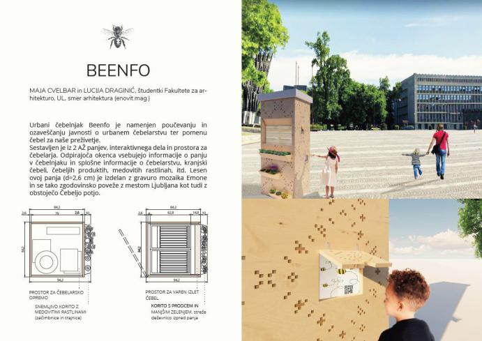 Beenfo, mini mestni čebelnjak & info točka v enem